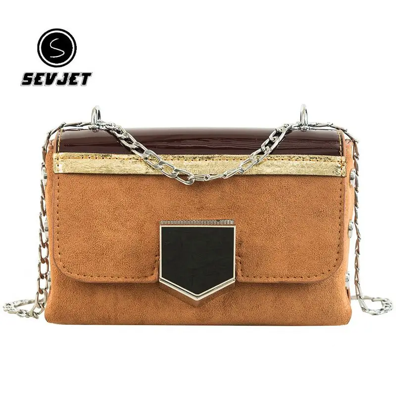 Квадратная сумка на цепочке женская кожаная кошелек для денег Женская