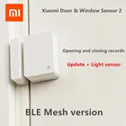 Умный датчик двери и окна Xiaomi Mijia 2, bluetooth 5,1, обнаружение света, открытиезакрытие записей, сверхурочное напоминание о закрытии
