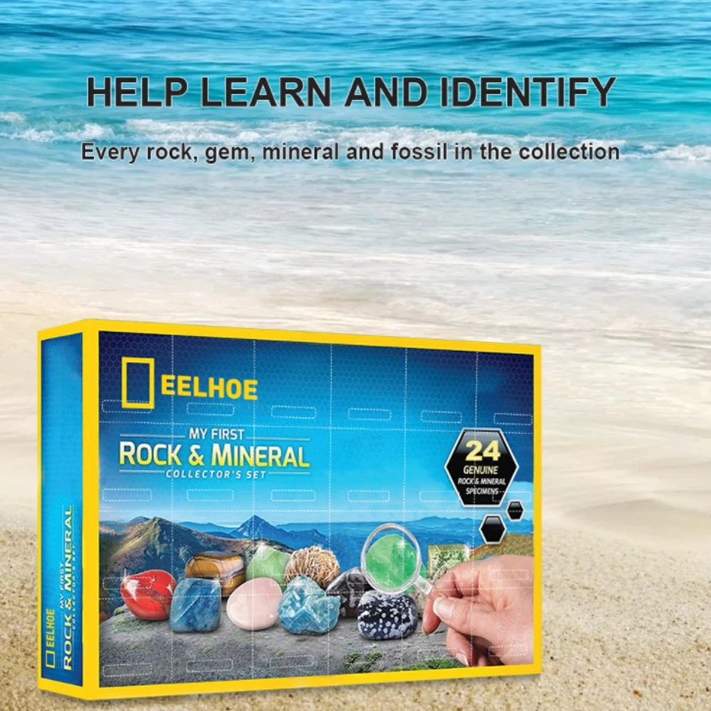 

Christmas Advent Calendar Mineral Gift Box Funny Early Childhood Education Toys