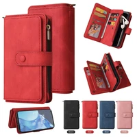 leather zipper flip wallet case for oneplus 9 pro phone case for oneplus nord n100 n10 nord n200 ce 5g phone cover