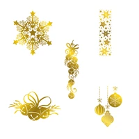 hot sale christmas set snowflake bell pendant star decorations hot foil plates for scrapbooking diy paper cards craft new 2019
