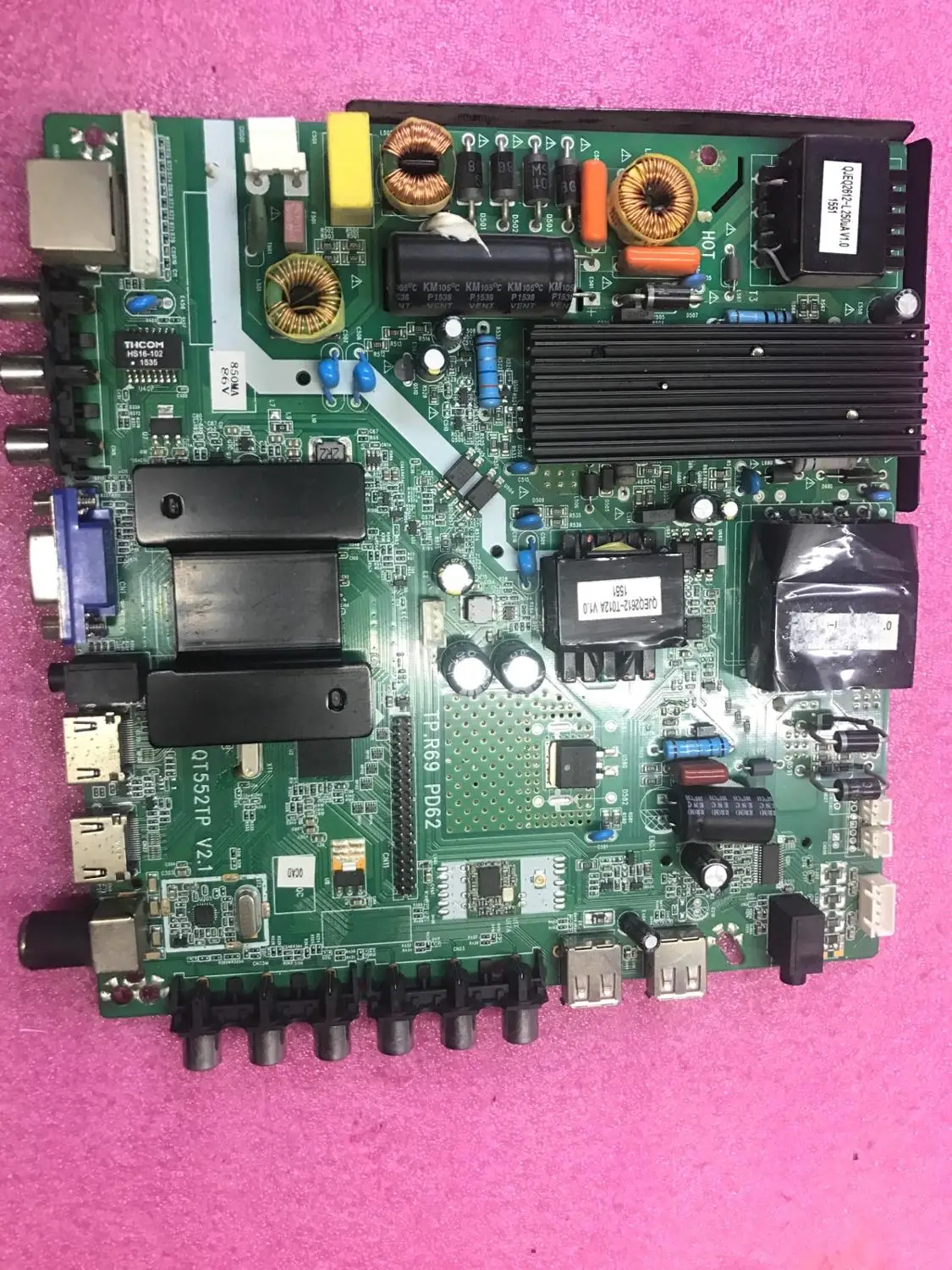 TP.R69 PD62 плата драйвера ЖК телевизора QT552TP V2.1 PC821 сетевая материнская