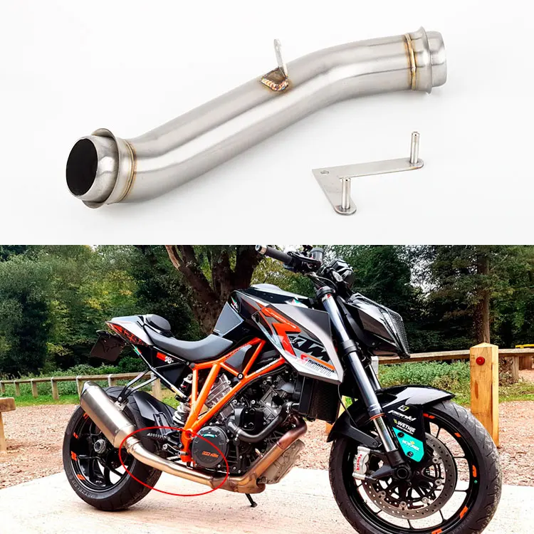 

Для KTM 1290 Super Duke R 2014 2015 2016 катализатор выхода удалить Decat труба выхлопная труба мотоцикла глушитель Соединительная труба