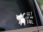 Get Off My Tail Наклейка на стену виниловая кошка наклейка на стену окно автомобиля Наклейка Декор автомобиля HJ1131