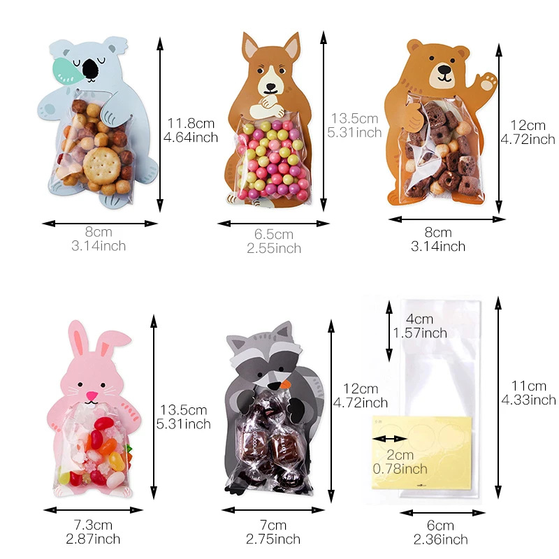 10 шт./лот сумки для конфет пасхальные милые пакеты печенья подарочные