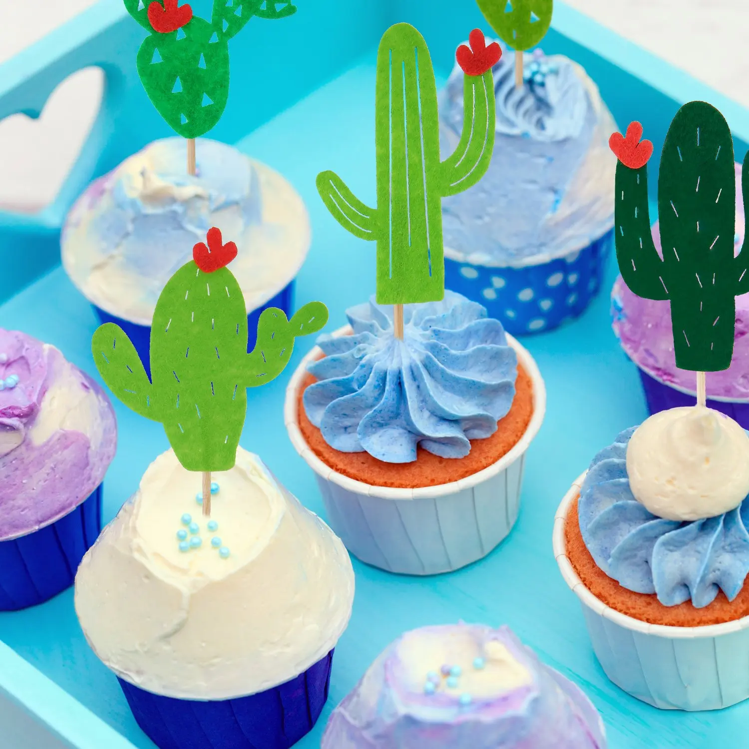 8 шт. Топпер для капкейков С КАКТУСОМ украшения торта на свадьбу день рождения