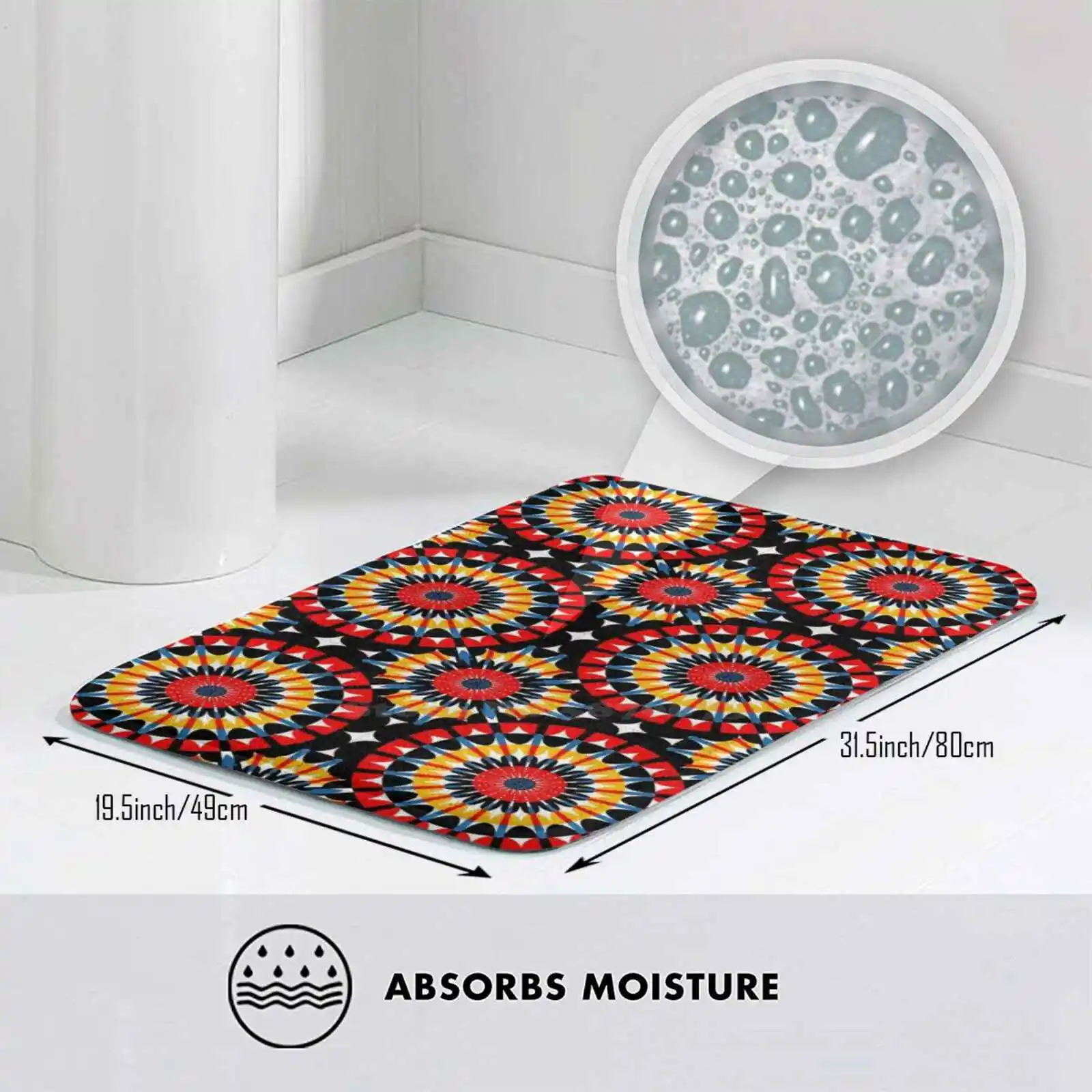Медальон первичного цвета мягкий домашний Противоскользящий коврик ковер