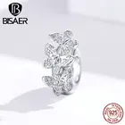 Бабочка разделитель BISAER Продажа 925 пробы серебро кубический циркон штабелируемые бабочки Подвески бусины подходят браслеты DIY Ювелирные изделия efefc120