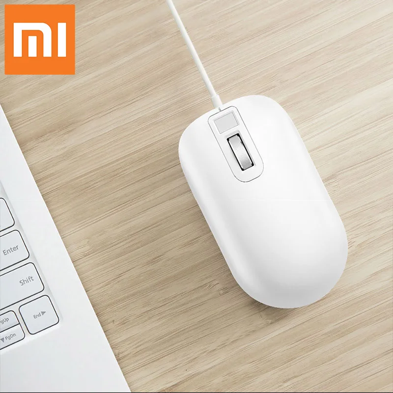Xiaomi новая Идентификация отпечатков пальцев мышь USB интерфейс для Windows10, 8,1 поверхность ноутбука Настольный компьютер офисная проводная мышь - Цвет: White