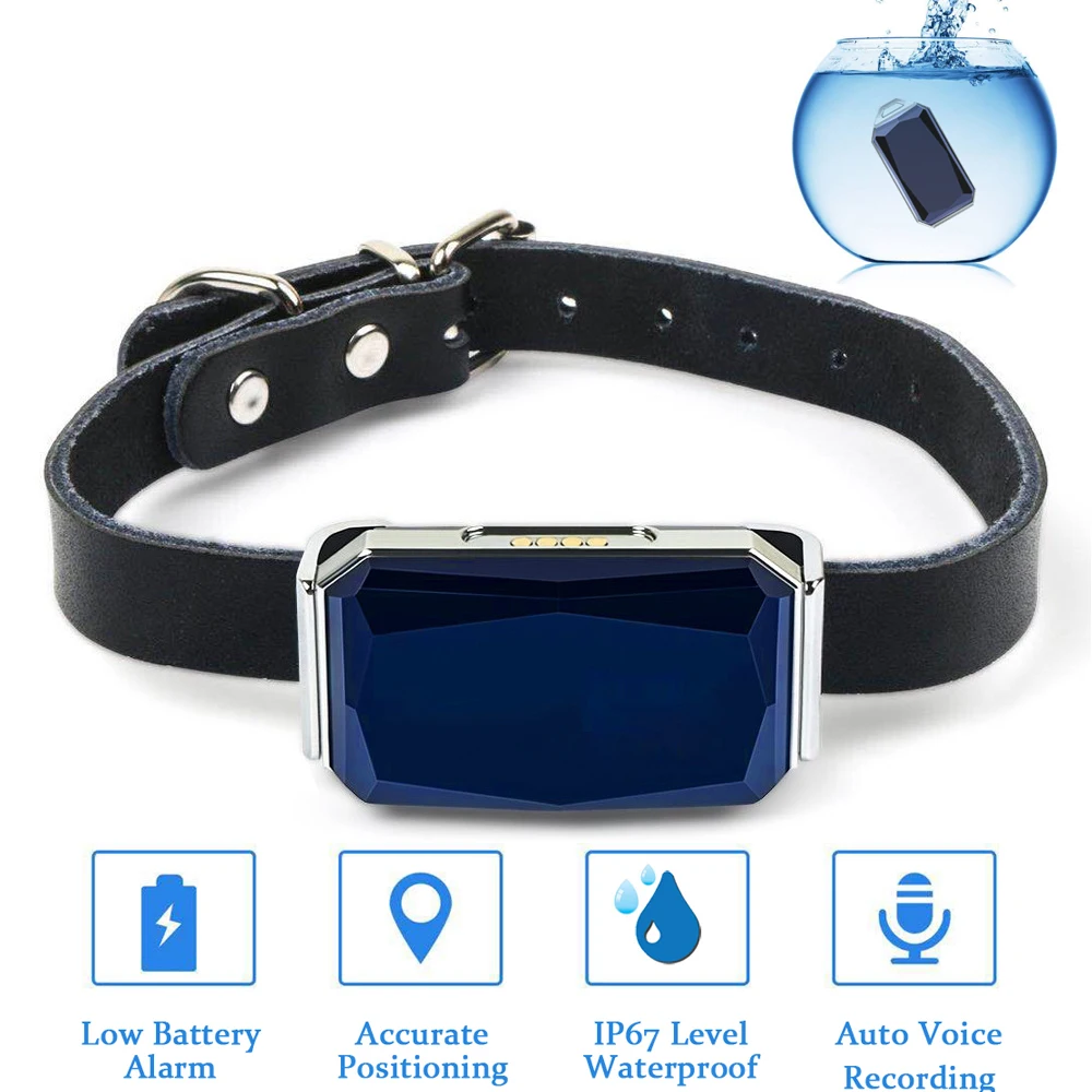 Gps-трекер для домашних животных IP67 Водонепроницаемый Регулируемый gps-ошейник