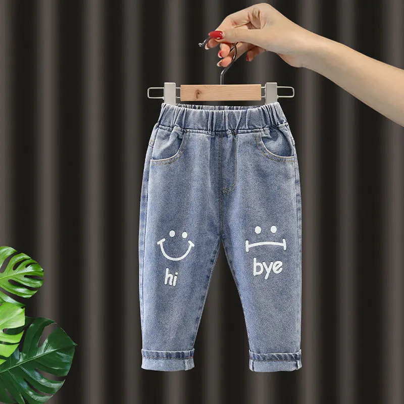 

Kids Boys Jeans Fashion Clothes Classic Kids Pants Denim Clothing Children Baby Boy Casual Long Trousers 2-6Year Girls Jeans