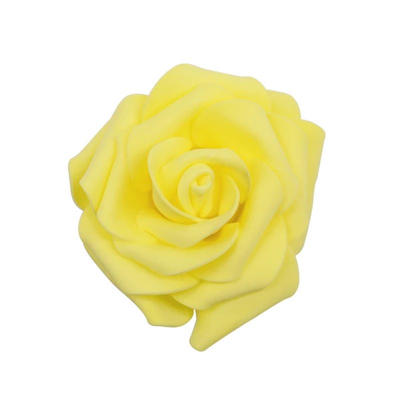 yellow 30 шт./лот 8 см Искусственный цветок PE поролоновые головки роз для декоративный венок свадебное мероприятие вечерние украшения товары для домашнего сада 9 - Цвет: yellow