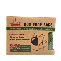 16 rolls per box earth friendly disposable dog waste bags biodegradable dog poop bags use for packing dog poop