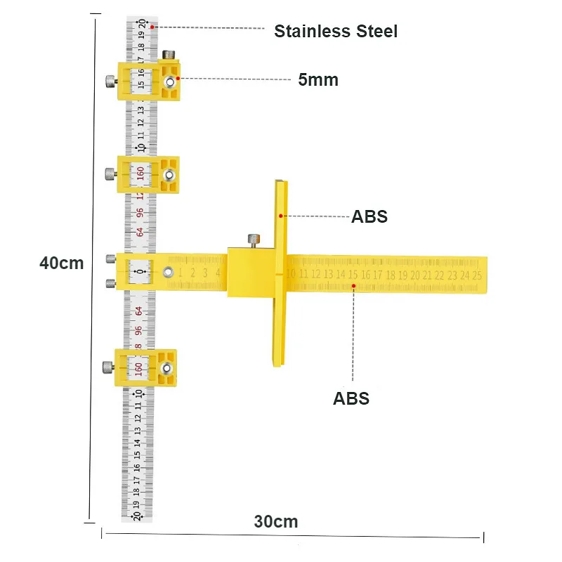 Drill Guide Sleeve Cabinet Hardware Jig Drawer Pull Wood Drilling Dowelling Hole Furniture Punching Tools | Обустройство дома