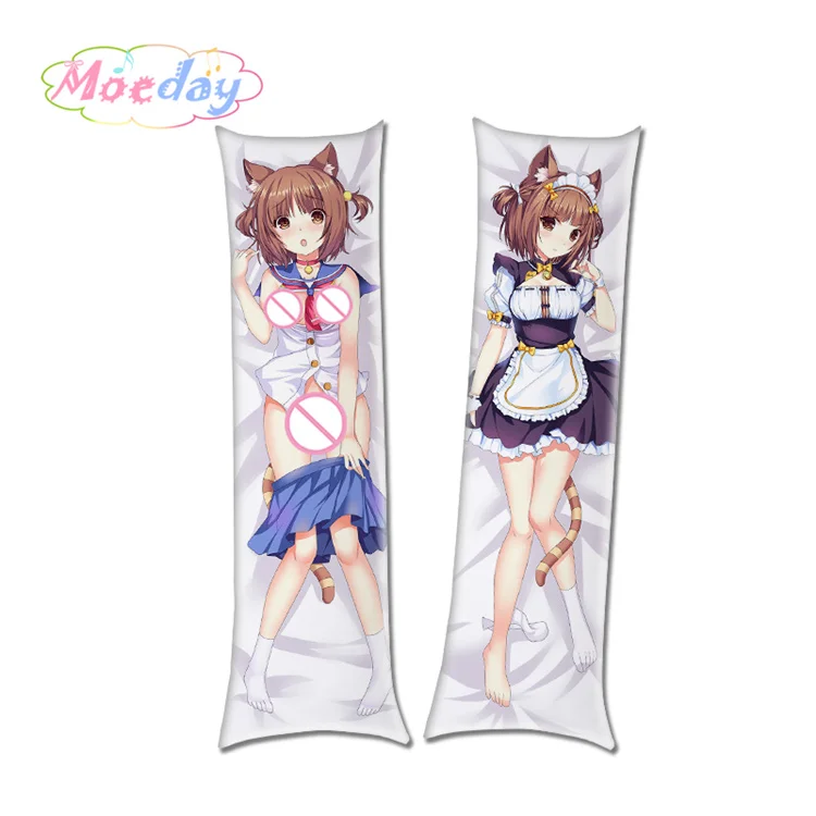 Зеленый NEKOPARA Azuki Кокосовая клена кошка девочка наволочка - Цвет: Зеленый