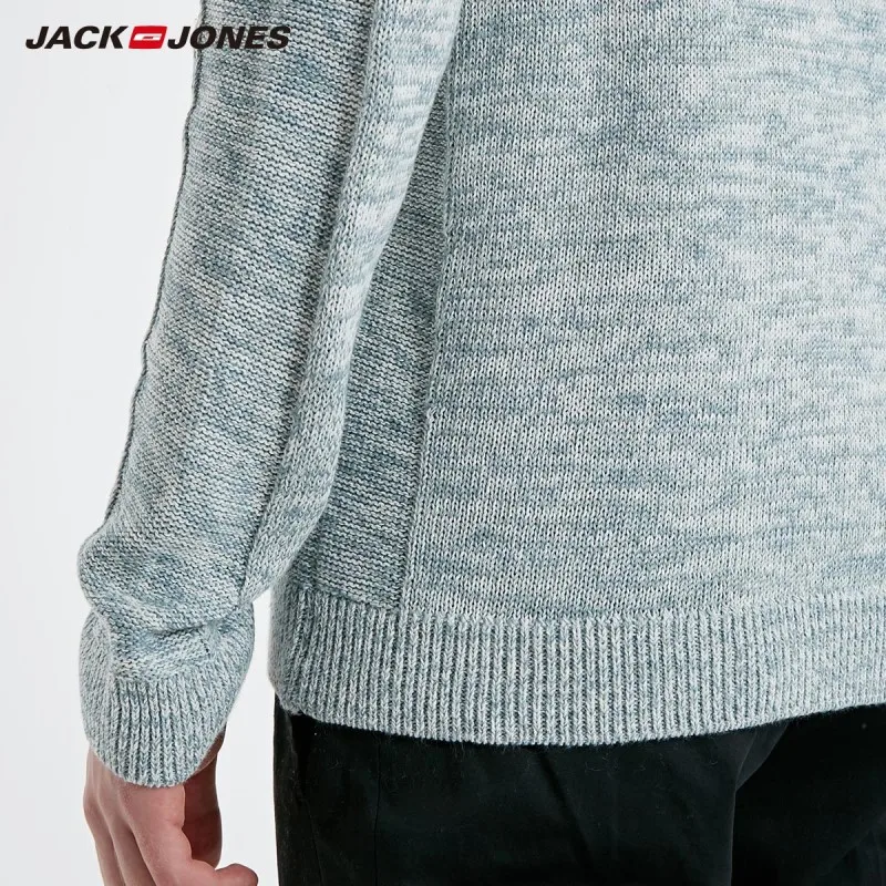 Мужской базовый свитер JackJones однотонный трикотажный с круглым вырезом 219124512 |