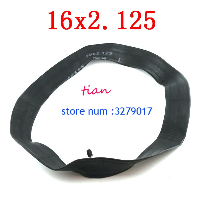 

Electric bicycle tyre inner tube 16X2.125 bike Inner Tube with a Bent Angle Valve Stem butyl rubber