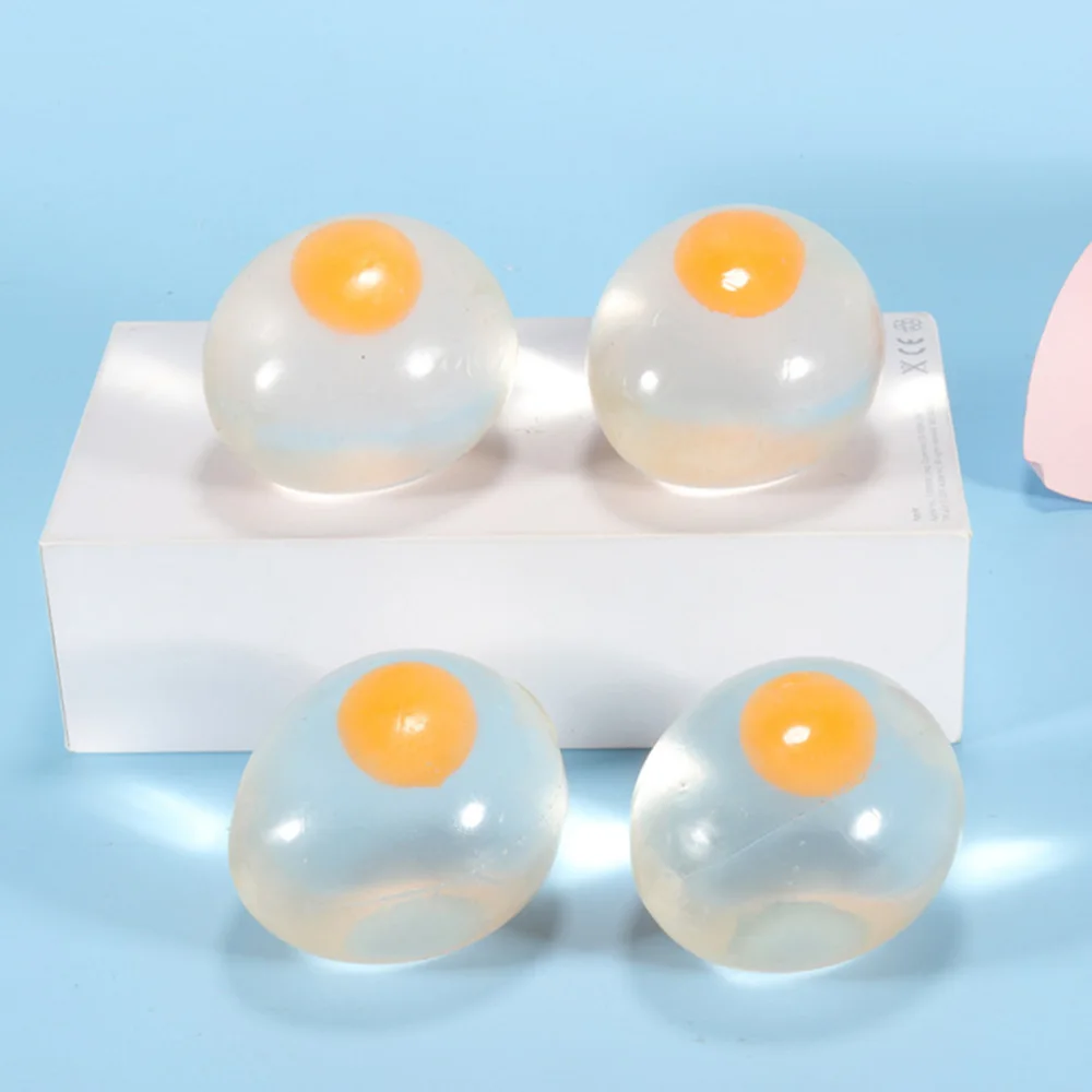 

10Pcs Egg Balls Smash Water Creative Squeezing Balls (White,Yellow)