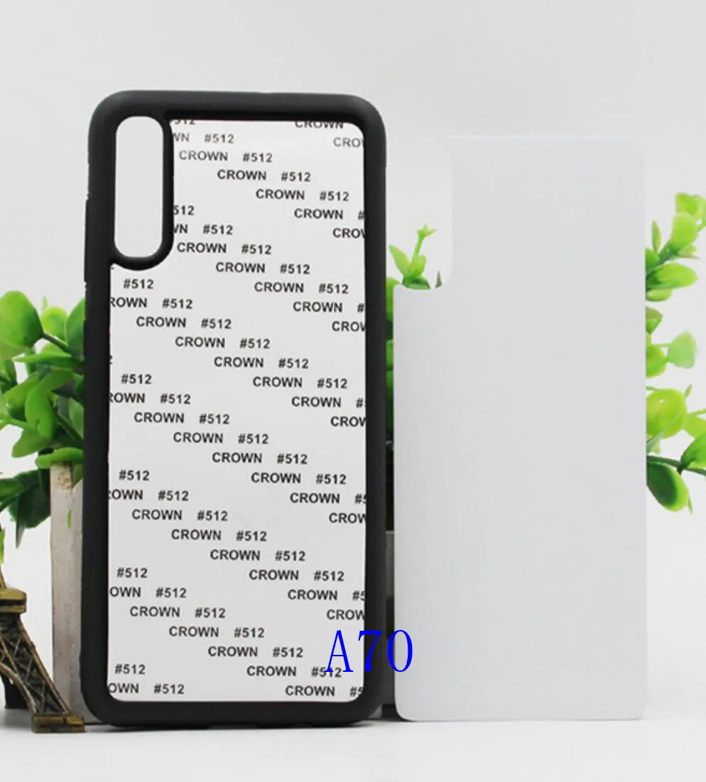 2D чистый сублимационный Резиновый ТПУ+ PC чехол для samsung Galaxy A10 A20 30 50 A7 A8 A70 пустой чехол с пластинами 20 шт./лот