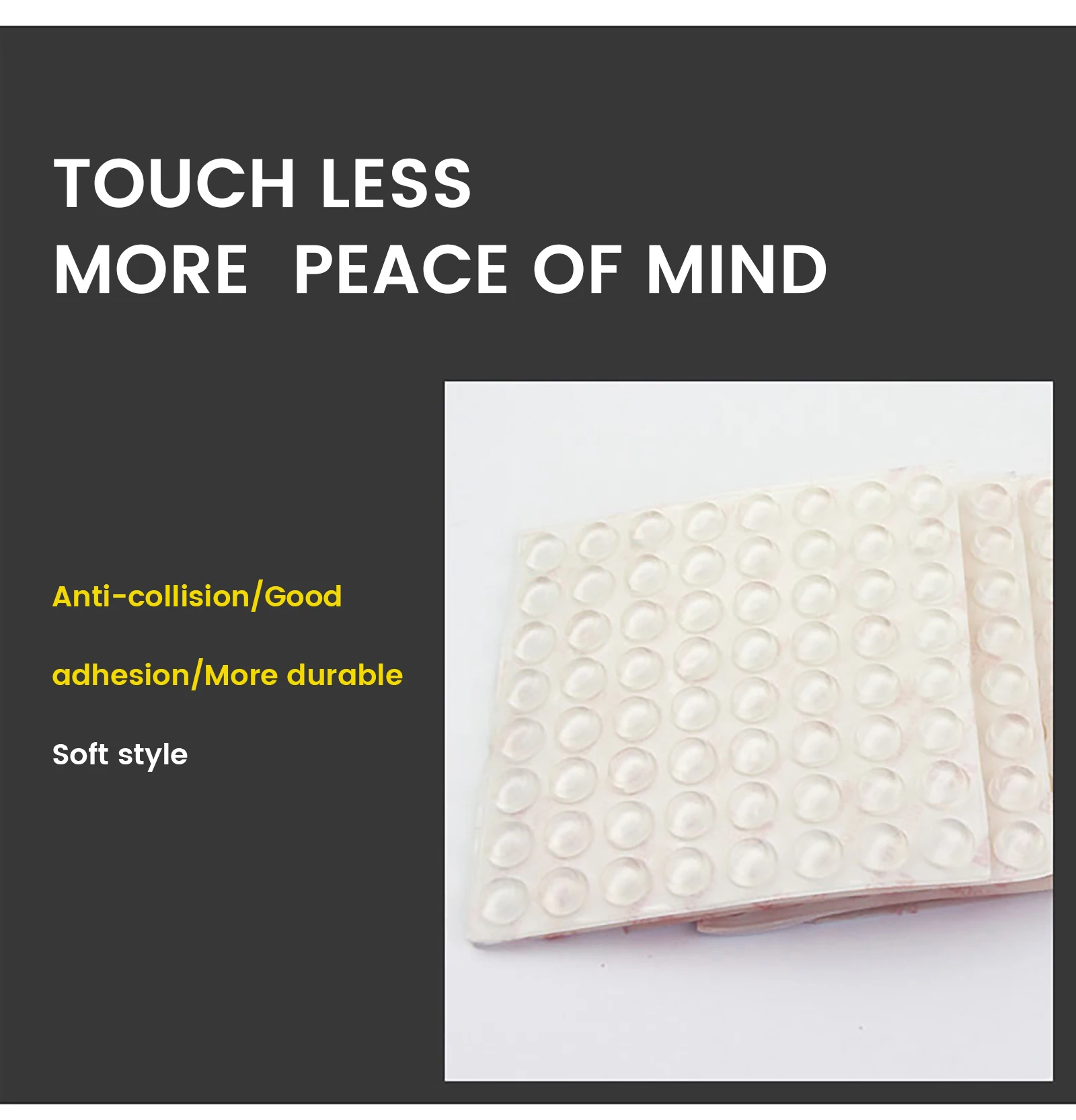 2 шт Самоклеющиеся силиконовые резиновые прокладки ограничители открывания