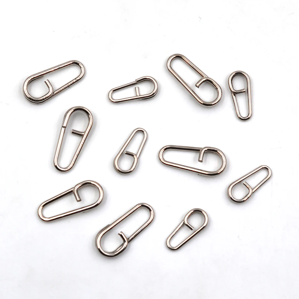 

MNFT 50Pcs Steel Split Fishing lures Rings Lure Fishing Swivel Bent Head Oval Split Tackle 16mm 21mm Fishing Lures Rings