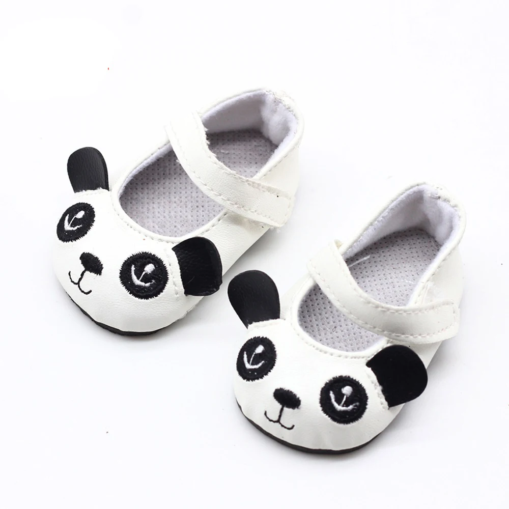 

1Pair Cute Panda Doll Shoes for 18-Inch Girl Doll and 43cm Baby Girl Dolls Toy Shoes Dolls & Accessories