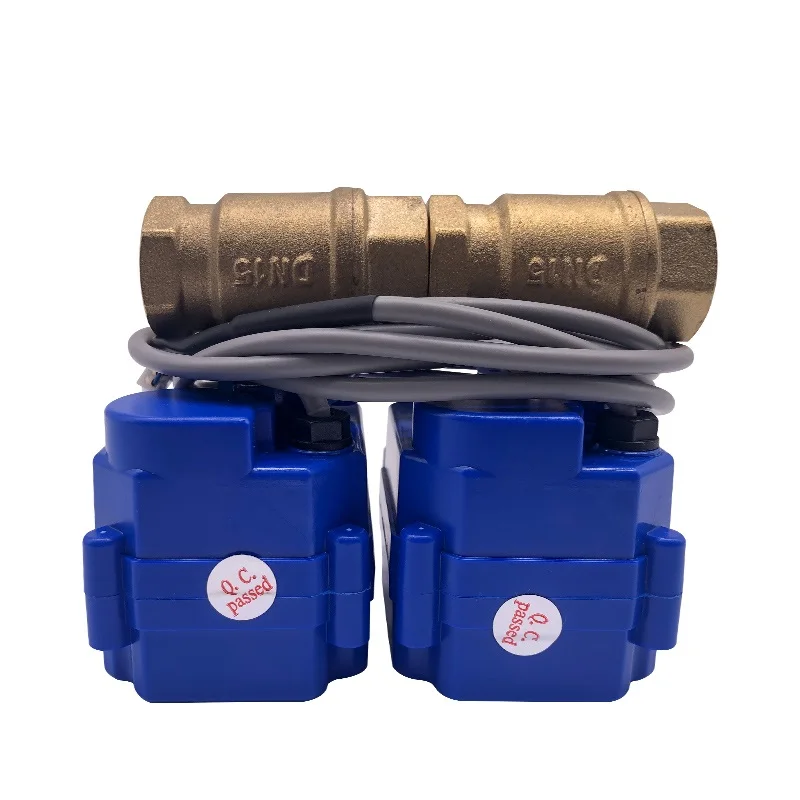 

2pcs/lot 1/2"(DN15) 3/4"(DN20) 1"(DN25) DC12V BSP NPT Brass Motorized Ball Valve for WLD-808 Water Leak Detection Alarm