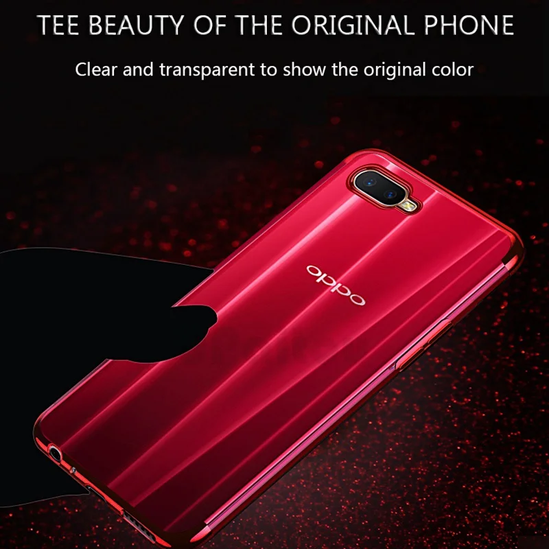 UPaitou Luxury Plating Case for OPPO Reno 5G RX17 R17 Neo Pro R15 R15X TPU Soft Silicone Clear Transparent Back Cover |