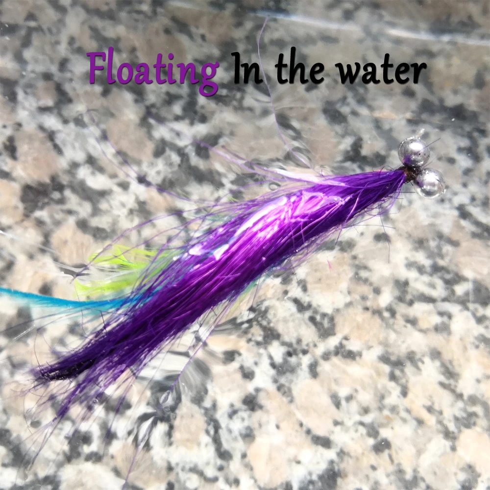 

4pcs/set Plastic Head Floating Booby Streamer Fly Efficient Trout Bass Fishing Lure Bait Size 1/0 Mix Colors