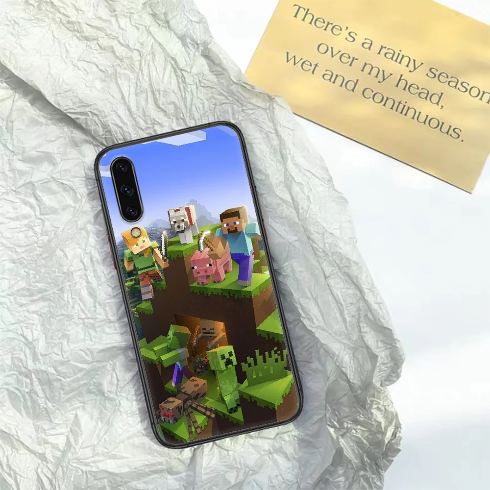 

Sandbox game Mini World Phone Case For Samsung Galaxy A10 A20 A30 E A40 A50 A51 A70 A71 A J 5 6 7 8 2016 2017 2018 black Funda