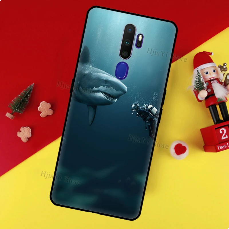 Чехол акула и Кита для OPPO A52 A72 A92 A83 A91 A93 A15 A5 A9 A53 A31 2020 F5 F7 Reno 2 Z A5S A3S A1K - купить по