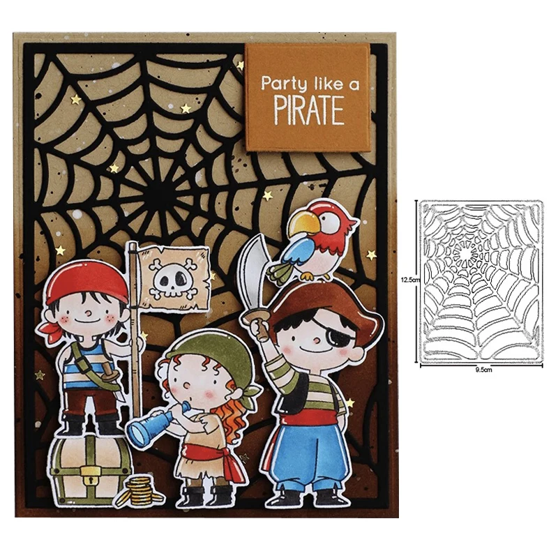 

Cutting Dies Spider Web Background Frame Metal Cutting Dies Stencils Dies for DIY Scrapbooking Paper Cards Making Embossing Dies