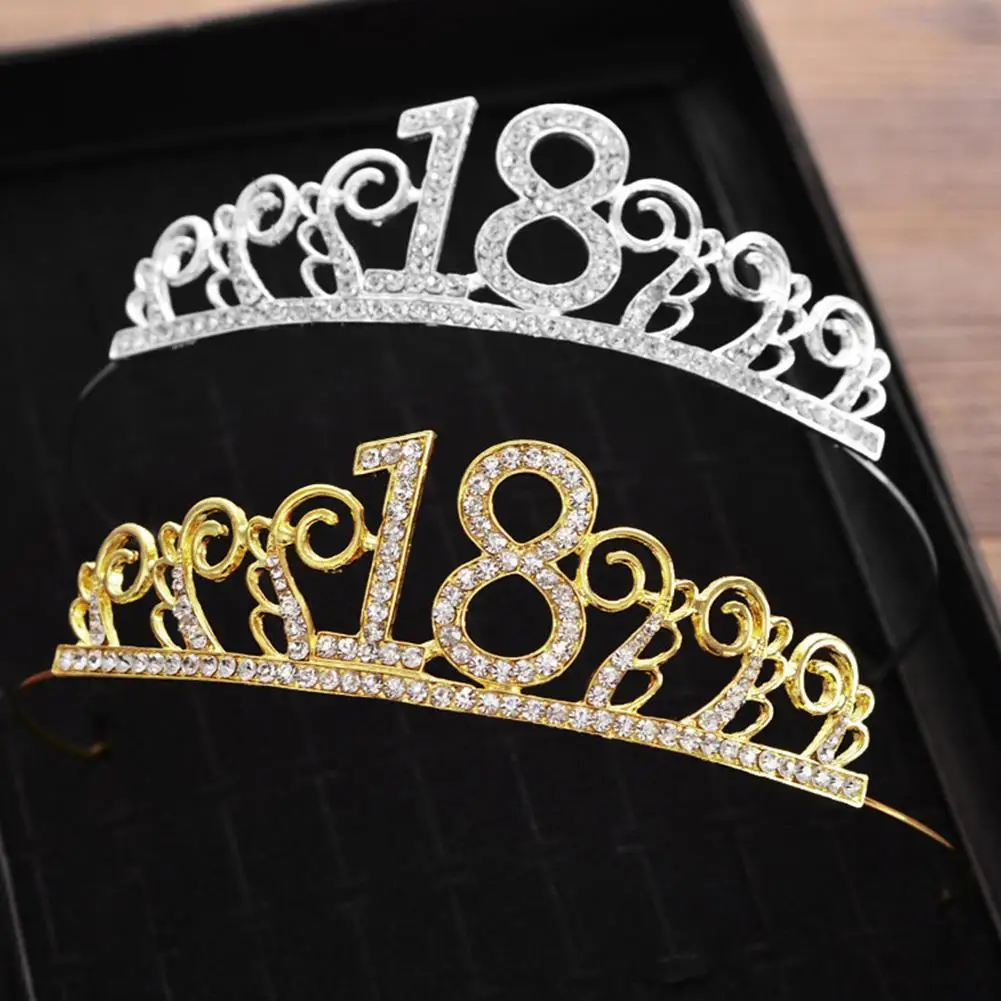 

Rhinestones Tiara Crown Headband Princess Crystal Tiaras for Women Girls Wedding Bridal Happy Birthday Headdress Hair Accessorie