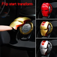 for iron man car interior engine ignition start stop push button switch button cover trim sticker 3d car interior accessories