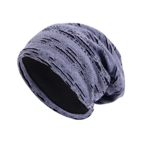 new fashionable cotton chemo cap double layer hole design patient breathable comfortable head cover unisex bald cap