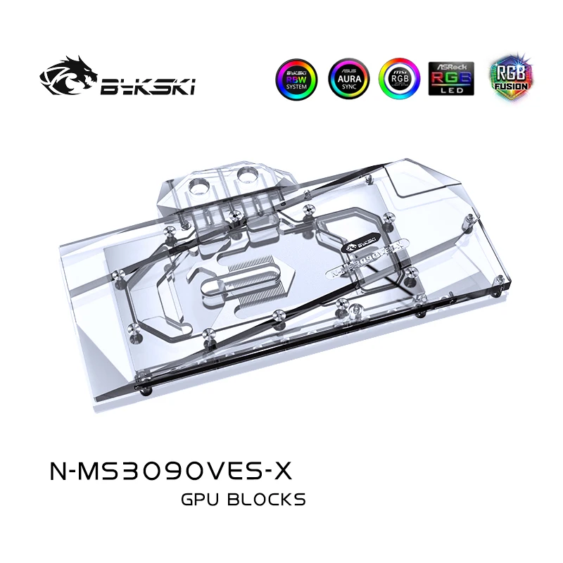 

Bykski GPU Water Cooling Block For MSI Geforce RTX 3080/3090 VENTUS 3X 10G/24G OC, Full Cover RGB/RBW Watercooler ,N-MS3090VES-X