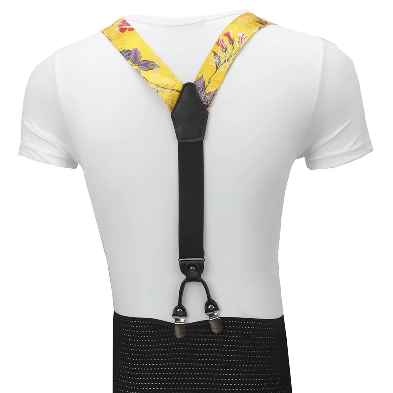 Мужские подтяжки шириной 3 5 см модные регулируемые Y образные с принтом вечерние