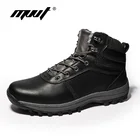 Модные мужские ботинки, Водонепроницаемые кожаные ботинки для снега, сохраняют тепло, зимняя обувь для пары, защитные ботильоны, рабочие мотоциклетные ботинки
