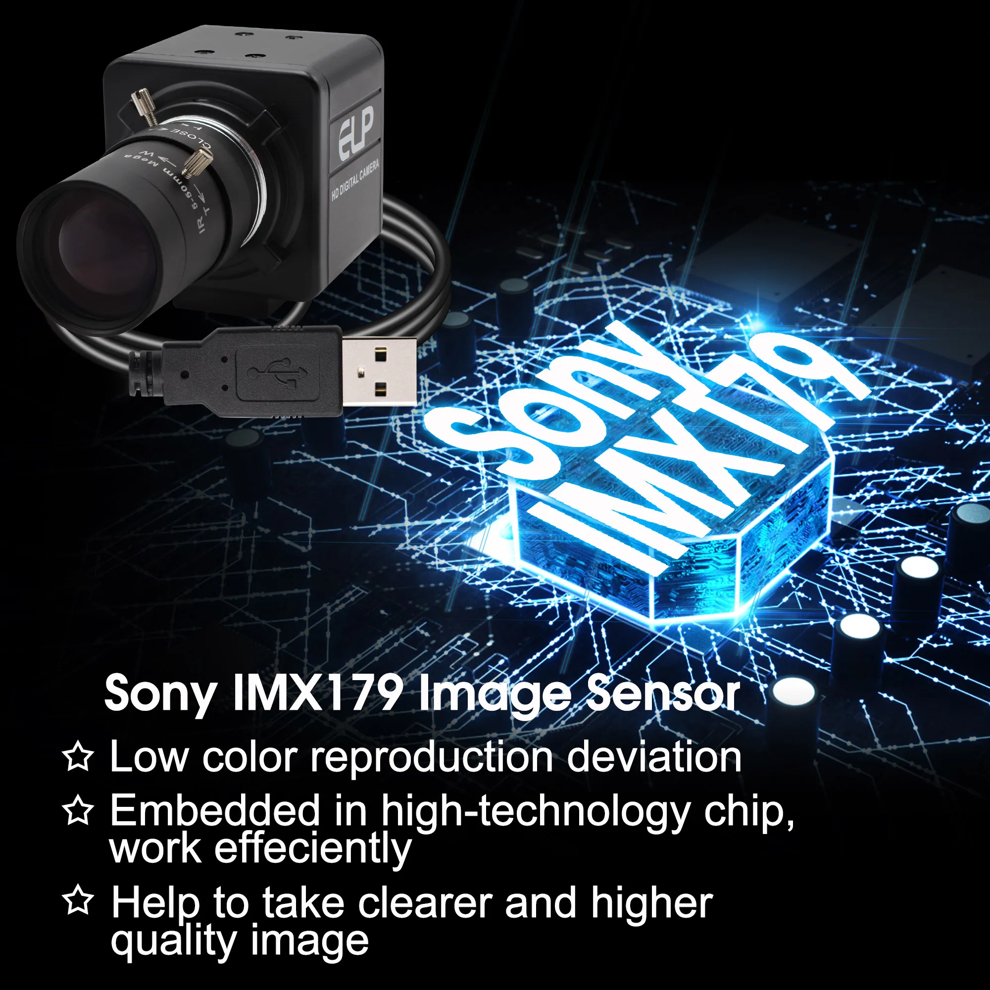 Веб-камера для ПК 8 Мп 3264X2448 Sony IMX179 с ручной фокусировкой Объектив CS