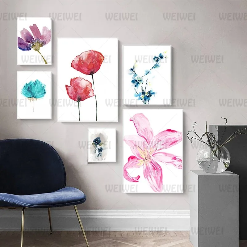 

Modern Canvas Painting Home Decor Lovely Flower Poster Nodic Art Bedroom Kids Room Kitchen Decoration Wall Art No Frame