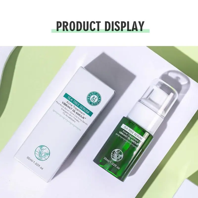 

Vivid Glamor Tea Tree Serum Acne Treatment Natural Whitening Improve Skin Repair Control Care Oil Sensitive Moisturizing G7Y3