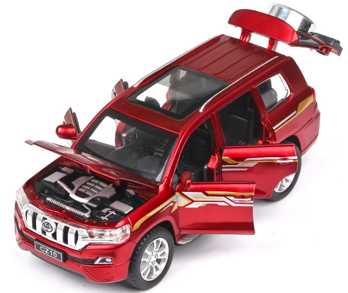 1:32 игрушечный автомобиль TOYOTA LAND CRUISER Prado Металлический Игрушечный Автомобиль литые игрушки модель автомобиля 6 дверей могут открываться игрушки для детей
