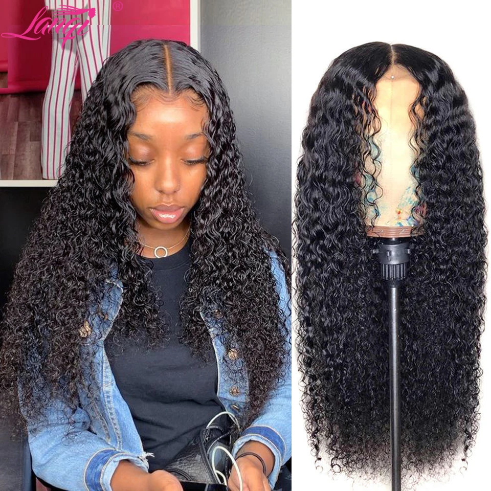 30 Inch Lace Front Long Wig Kinky Curly Human Hair Wig Lace Closure Wig Brazilian Lace Front Human Hair Wigs For Black Women