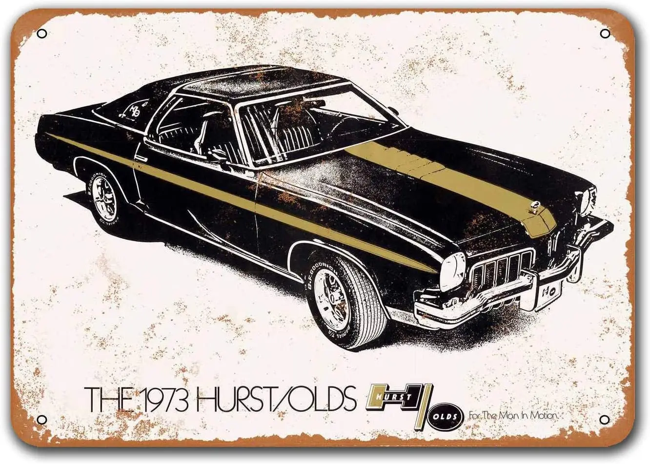 

Game Room 1973 Hurst Olds Wall Decor Dorm Pub Vintage Car Tin Signs Metal Home Coffee Club Office Bar Poster 12x8 inches
