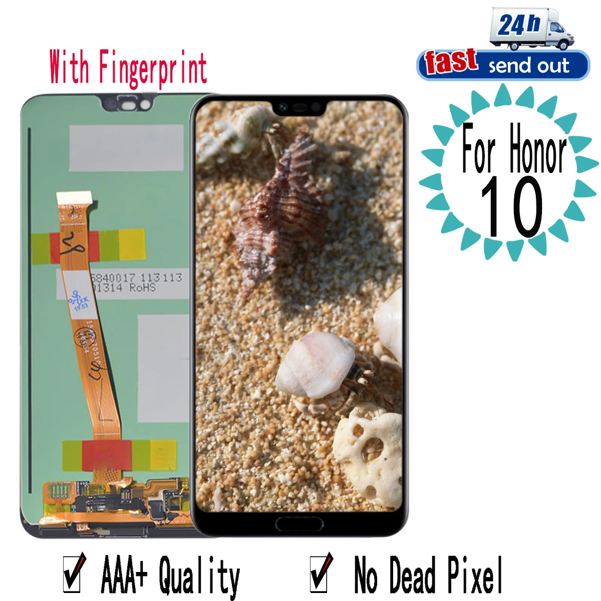 Сменный сенсорный ЖК экран 5 8 дюйма с распознаванием отпечатков пальцев для Huawei