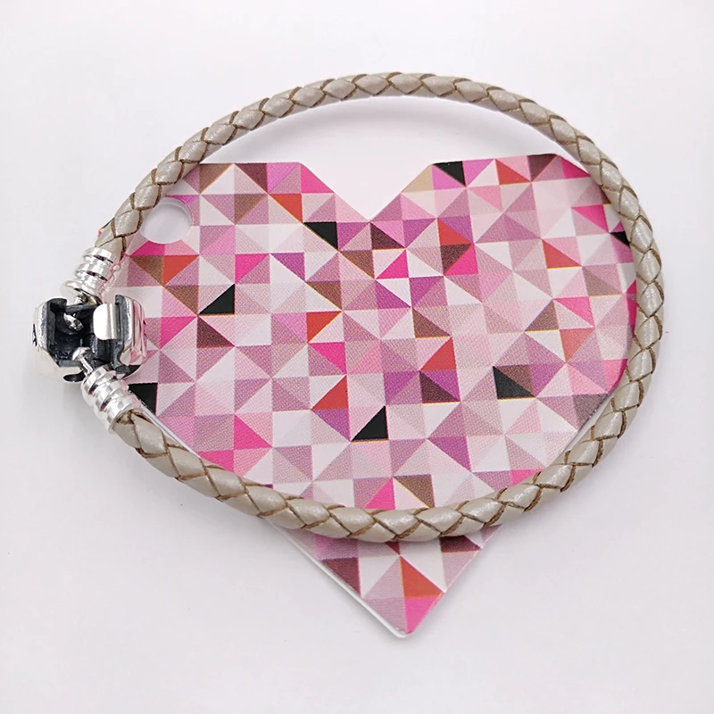 

Moonlight Authentic 925 Sterling Silver Moments Single Woven Leather Bracelet - Pearl Fits European Style Jewelry Charms