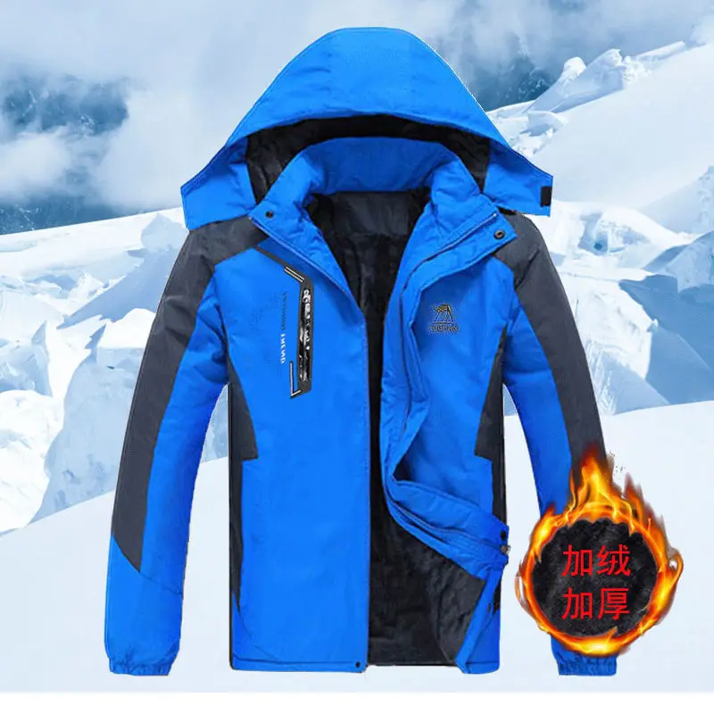 Men's Cotton Padded Clothes Winter Coat Jacket  Plush Thickened Large Casual Charge Padded Sportswear Work Clothes