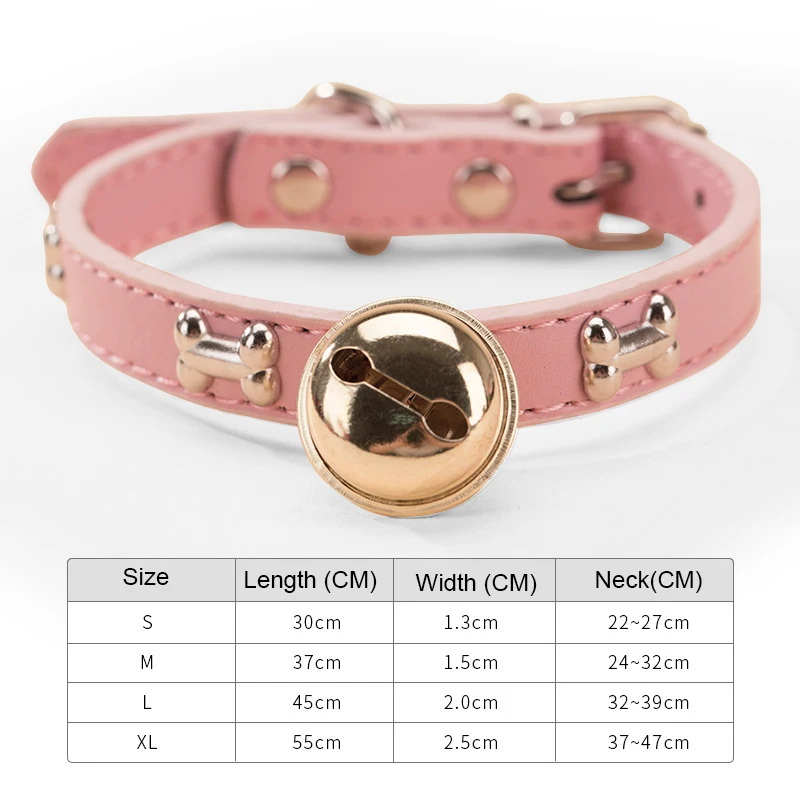 

Pet Paw Print Bone Alloy Bell Collar Puppy Collar Small Dog Teddy Outdoor Walking Cat Dog Puppy Supplies Accessories