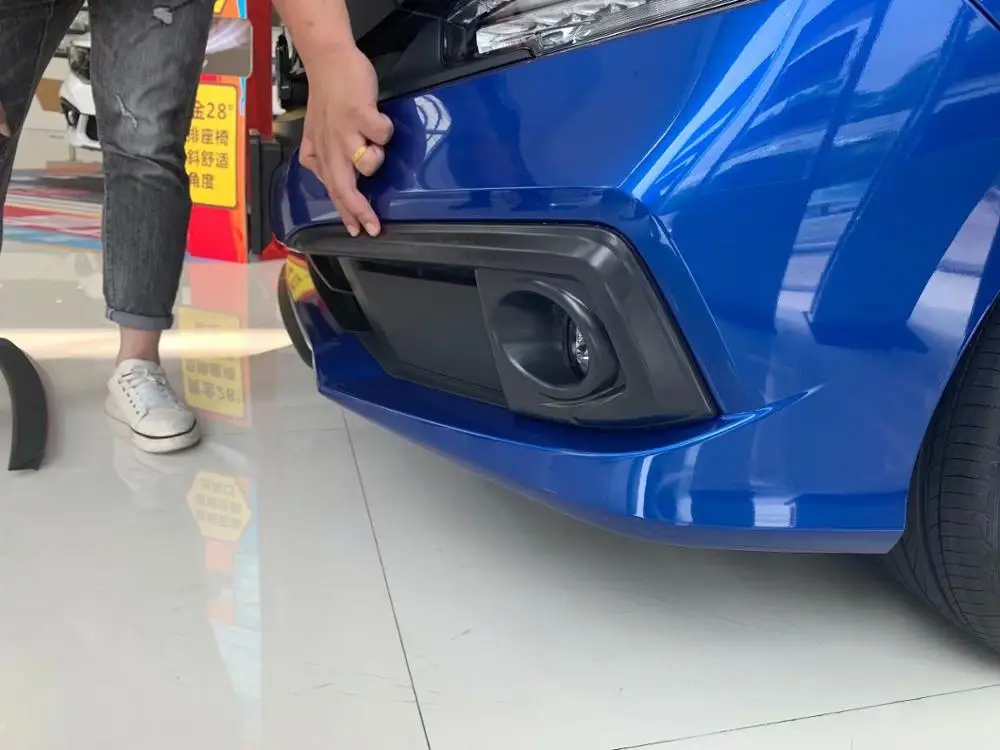 JINGHANG ABS Хромированная передняя противотуманная фара Накладка для Honda Civic 2016 2017 2018