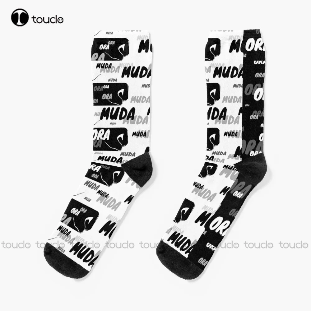 

Jojo'S Bizarre Adventure Ora/Muda Jotaro Vs. Dio Black And White Fists Socks Womens Black Socks Custom Gift